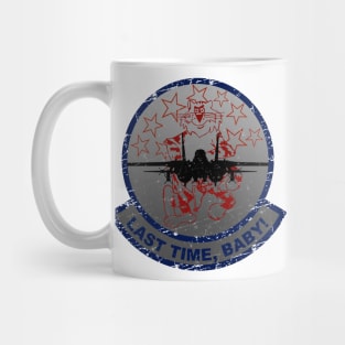 Grumman F-14 Tomcat - Last Time, Baby - Crome - Grunge Style Mug